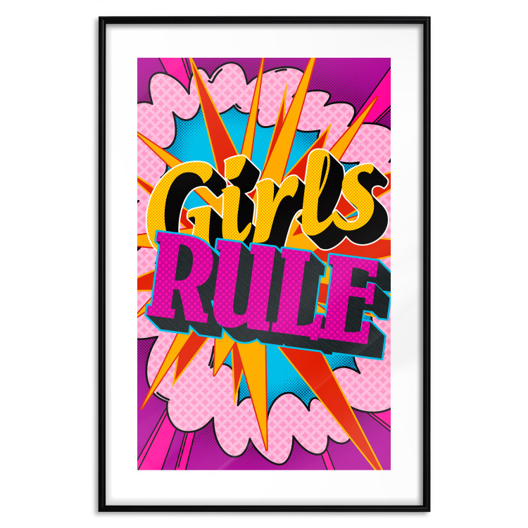 Poster Girls Rule II - large English text in a colorful pop art motif 122730 additionalImage 17
