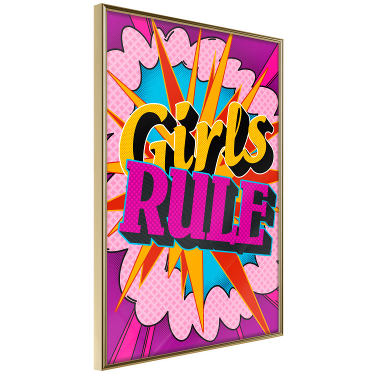 Poster Girls Rule II - large English text in a colorful pop art motif 122730 additionalImage 14