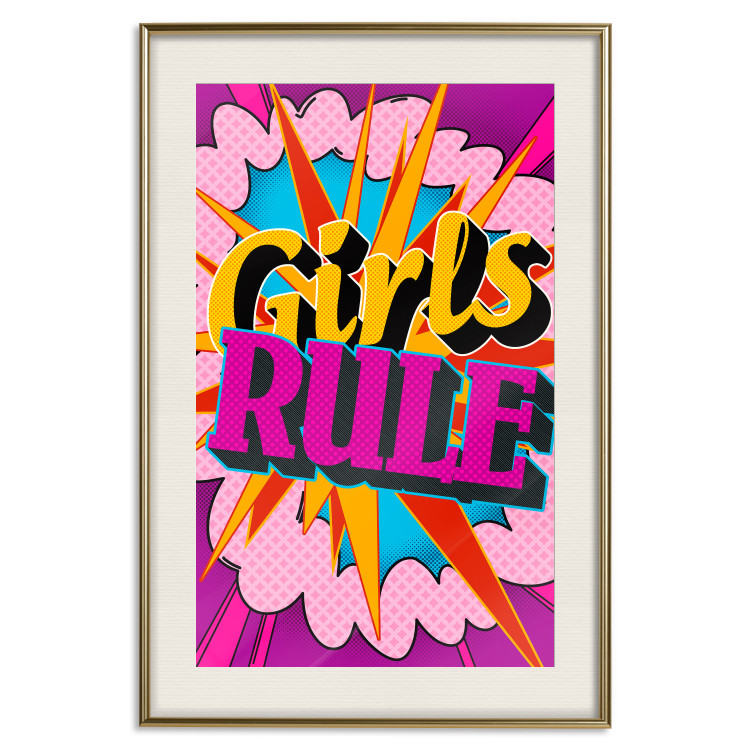 Poster Girls Rule II - large English text in a colorful pop art motif 122730 additionalImage 19