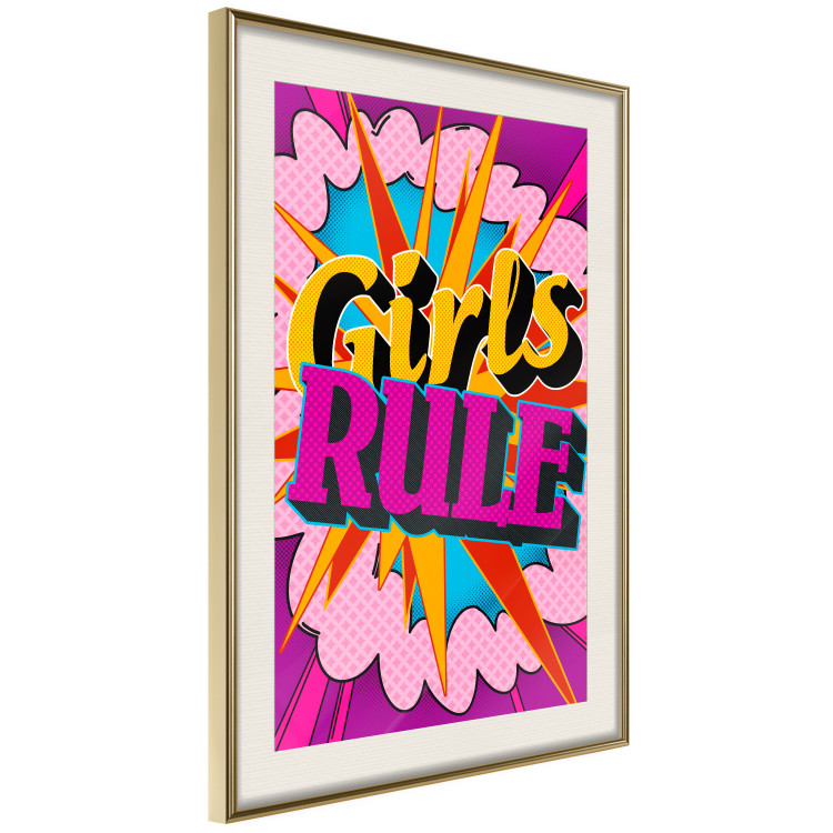 Poster Girls Rule II - large English text in a colorful pop art motif 122730 additionalImage 2