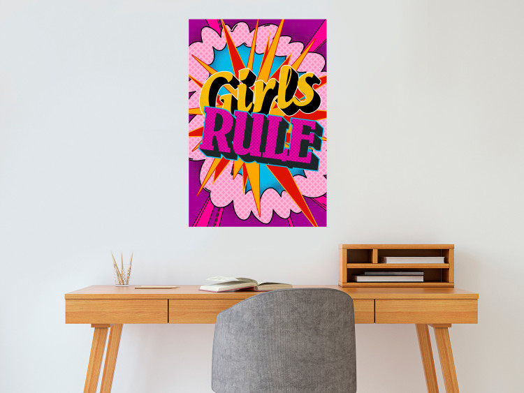 Poster Girls Rule II - large English text in a colorful pop art motif 122730 additionalImage 23