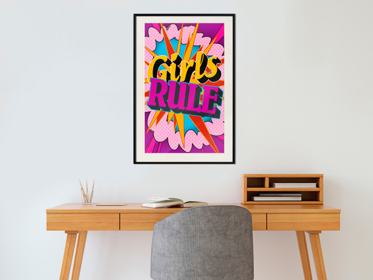 Poster Girls Rule II - large English text in a colorful pop art motif 122730 additionalImage 22