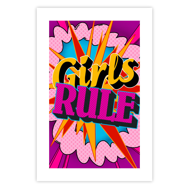 Poster Girls Rule II - large English text in a colorful pop art motif 122730 additionalImage 25