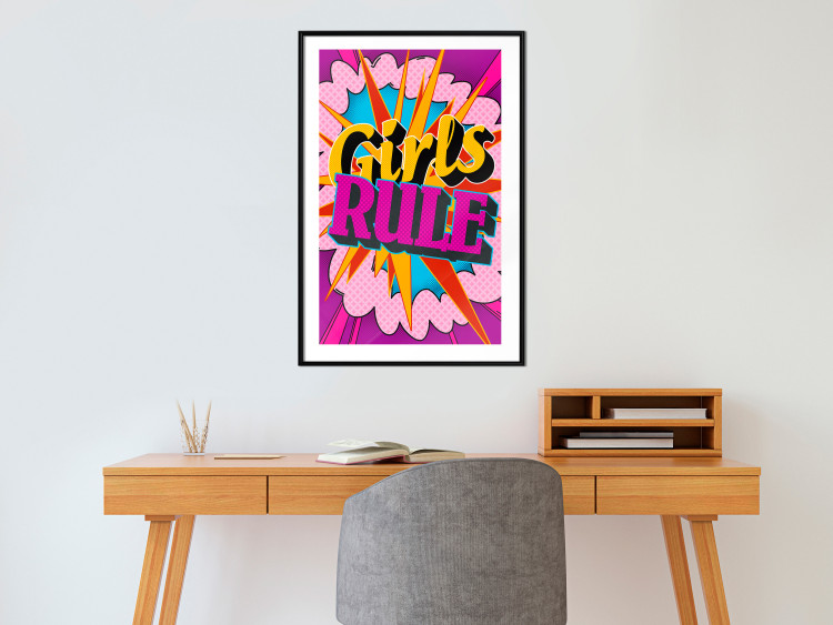 Poster Girls Rule II - large English text in a colorful pop art motif 122730 additionalImage 6