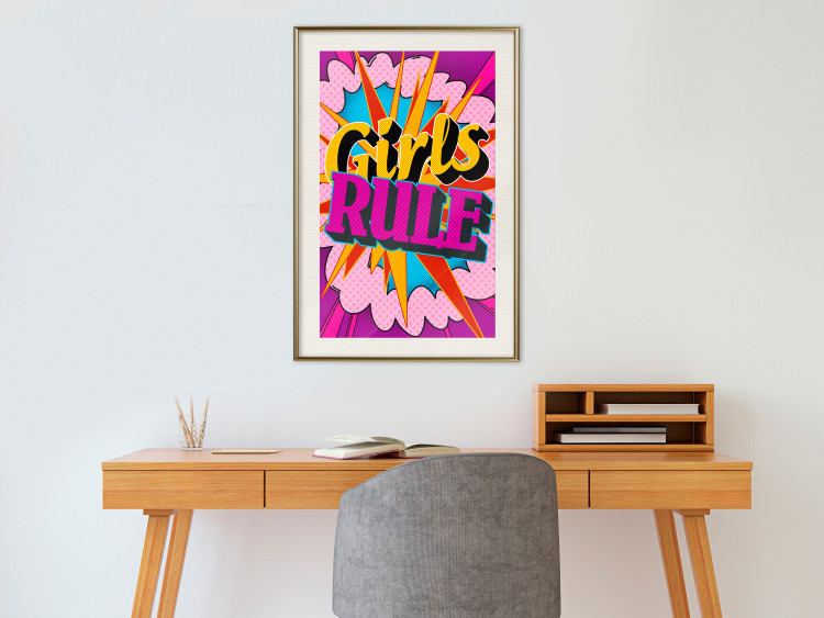 Poster Girls Rule II - large English text in a colorful pop art motif 122730 additionalImage 21