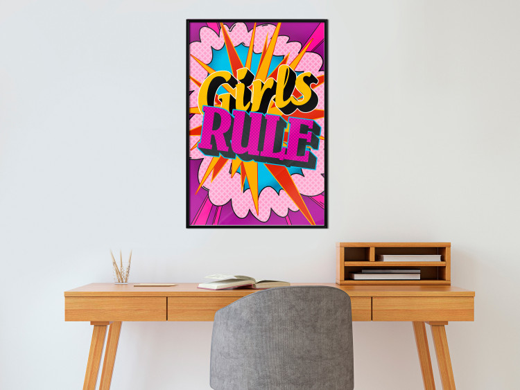Poster Girls Rule II - large English text in a colorful pop art motif 122730 additionalImage 5