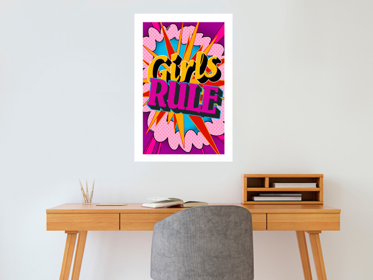 Poster Girls Rule II - large English text in a colorful pop art motif 122730 additionalImage 4