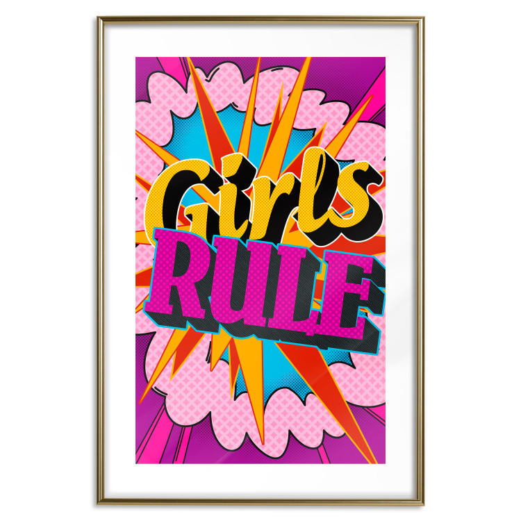 Poster Girls Rule II - large English text in a colorful pop art motif 122730 additionalImage 16