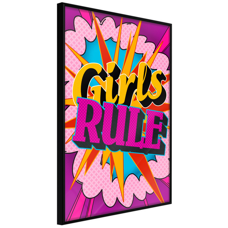 Poster Girls Rule II - large English text in a colorful pop art motif 122730 additionalImage 12