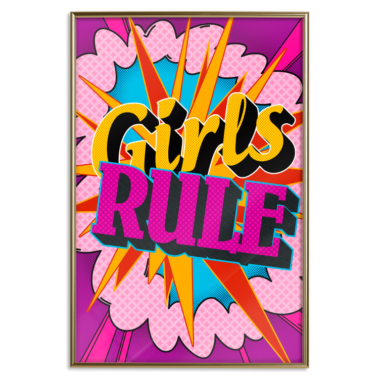 Poster Girls Rule II - large English text in a colorful pop art motif 122730 additionalImage 20