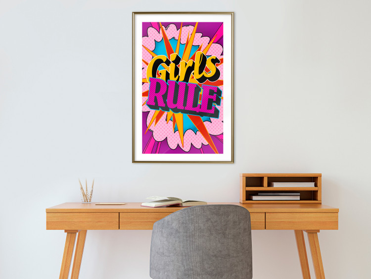 Poster Girls Rule II - large English text in a colorful pop art motif 122730 additionalImage 15