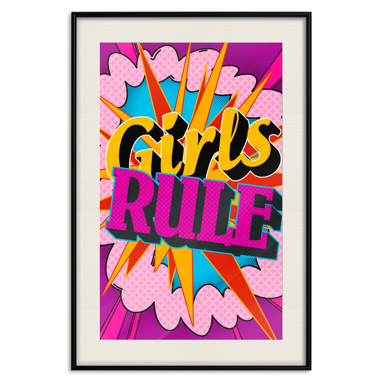 Poster Girls Rule II - large English text in a colorful pop art motif 122730 additionalImage 18