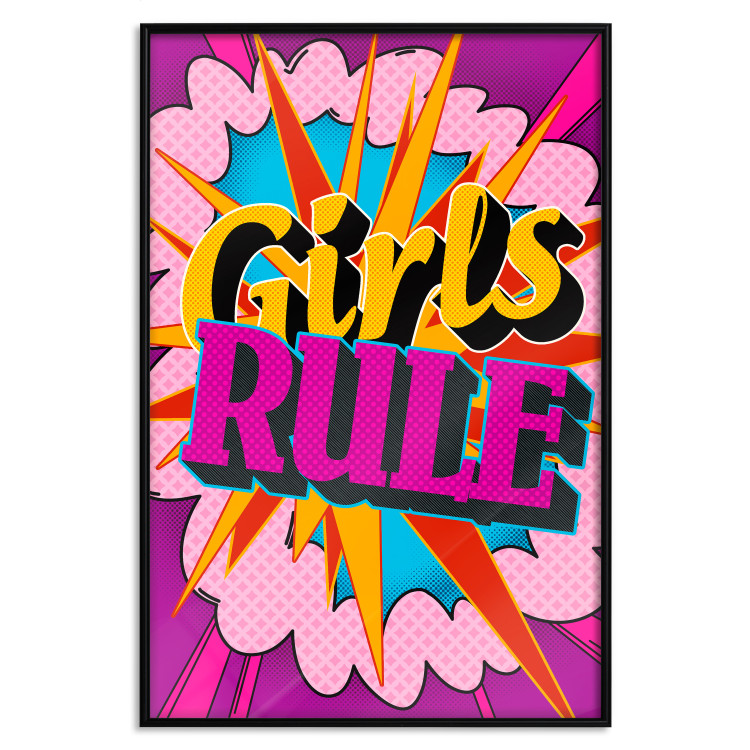 Poster Girls Rule II - large English text in a colorful pop art motif 122730 additionalImage 24