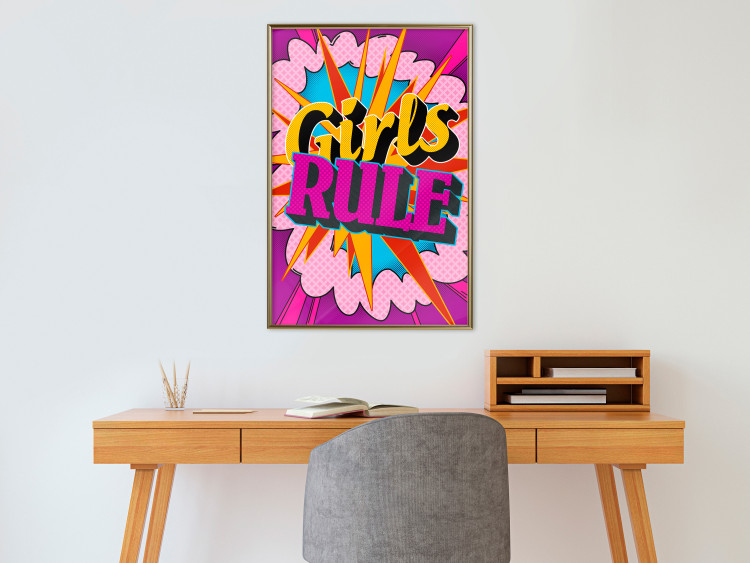 Poster Girls Rule II - large English text in a colorful pop art motif 122730 additionalImage 7