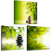Canvas Print Green Orient by Water (3-part) - Exotic Zen of Flower Nature 122830 additionalThumb 2