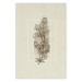 Wall Poster Field Sketch - plant with flowers on a light beige background in a retro motif 125730
