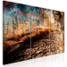 Canvas Art Print The brown road through the field - an abstract, autumn landscape 127130 additionalThumb 2