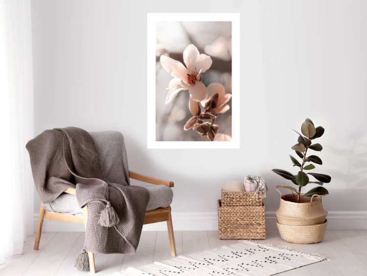 Poster Spring Light - light pink flower on spring composition background 127830 additionalImage 8