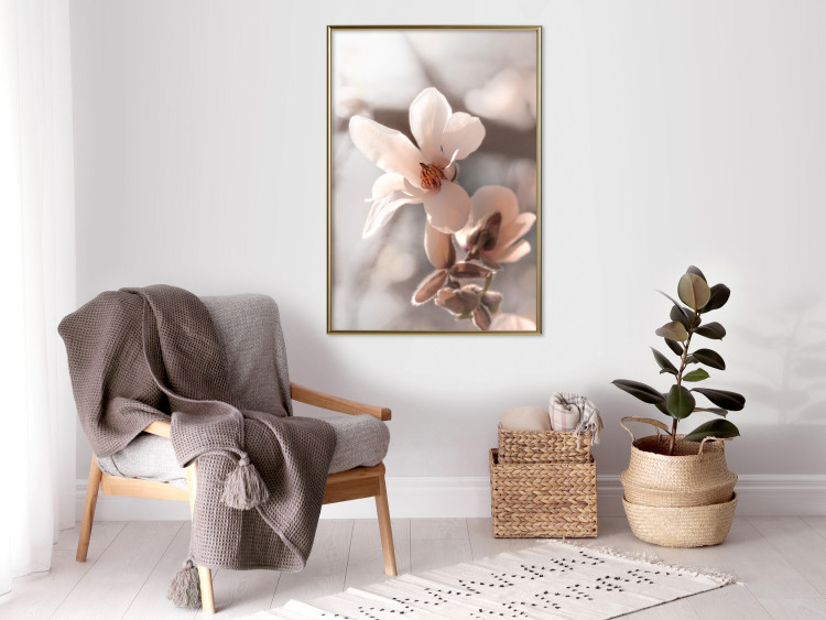 Poster Spring Light - light pink flower on spring composition background 127830 additionalImage 7