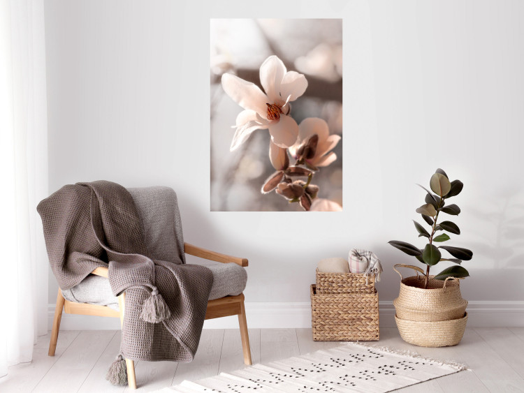 Poster Spring Light - light pink flower on spring composition background 127830 additionalImage 5