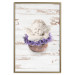 Poster Lavender Dream - angel in purple flowers on wooden background 128030 additionalThumb 26