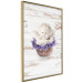 Poster Lavender Dream - angel in purple flowers on wooden background 128030 additionalThumb 12