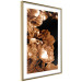 Wall Poster Hot Night - brown floral composition on a solid black background 128630 additionalThumb 9