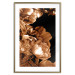 Wall Poster Hot Night - brown floral composition on a solid black background 128630 additionalThumb 14