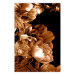Wall Poster Hot Night - brown floral composition on a solid black background 128630