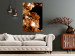 Wall Poster Hot Night - brown floral composition on a solid black background 128630 additionalThumb 17