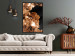 Wall Poster Hot Night - brown floral composition on a solid black background 128630 additionalThumb 6