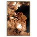 Wall Poster Hot Night - brown floral composition on a solid black background 128630 additionalThumb 16