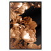 Wall Poster Hot Night - brown floral composition on a solid black background 128630 additionalThumb 18