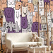 Wall Mural Sympathetic animals - a playful abstraction with dogs in warm colours 129030 additionalThumb 6
