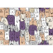 Wall Mural Sympathetic animals - a playful abstraction with dogs in warm colours 129030 additionalThumb 3