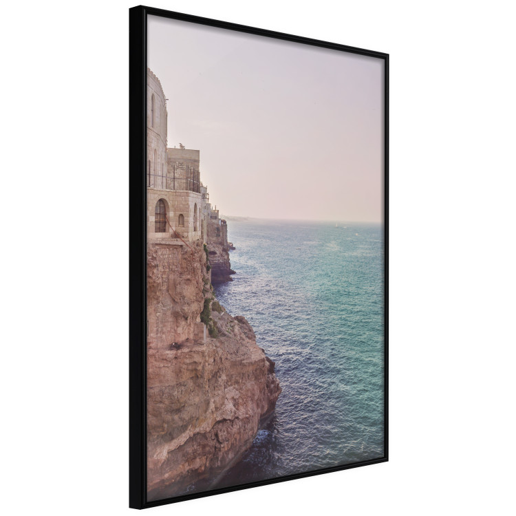 Poster Turquoise Coast - cliff and architecture against seascape backdrop 129430 additionalImage 13