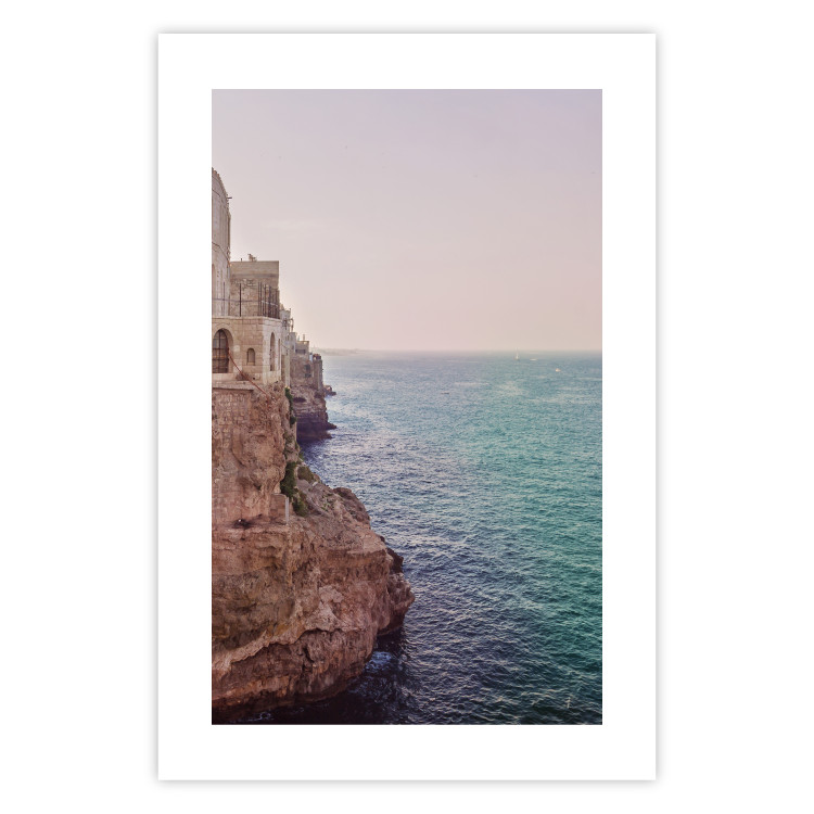 Poster Turquoise Coast - cliff and architecture against seascape backdrop 129430 additionalImage 25