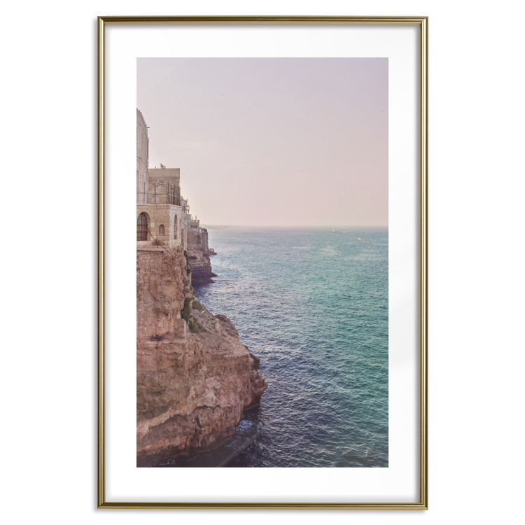 Poster Turquoise Coast - cliff and architecture against seascape backdrop 129430 additionalImage 14