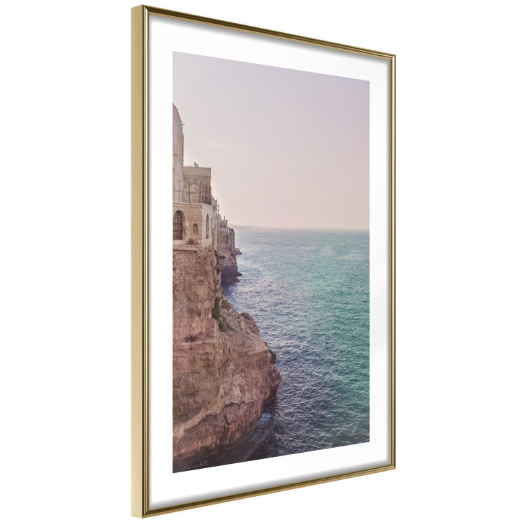 Poster Turquoise Coast - cliff and architecture against seascape backdrop 129430 additionalImage 9