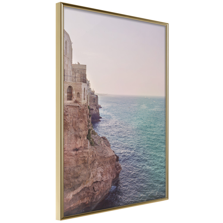 Poster Turquoise Coast - cliff and architecture against seascape backdrop 129430 additionalImage 12