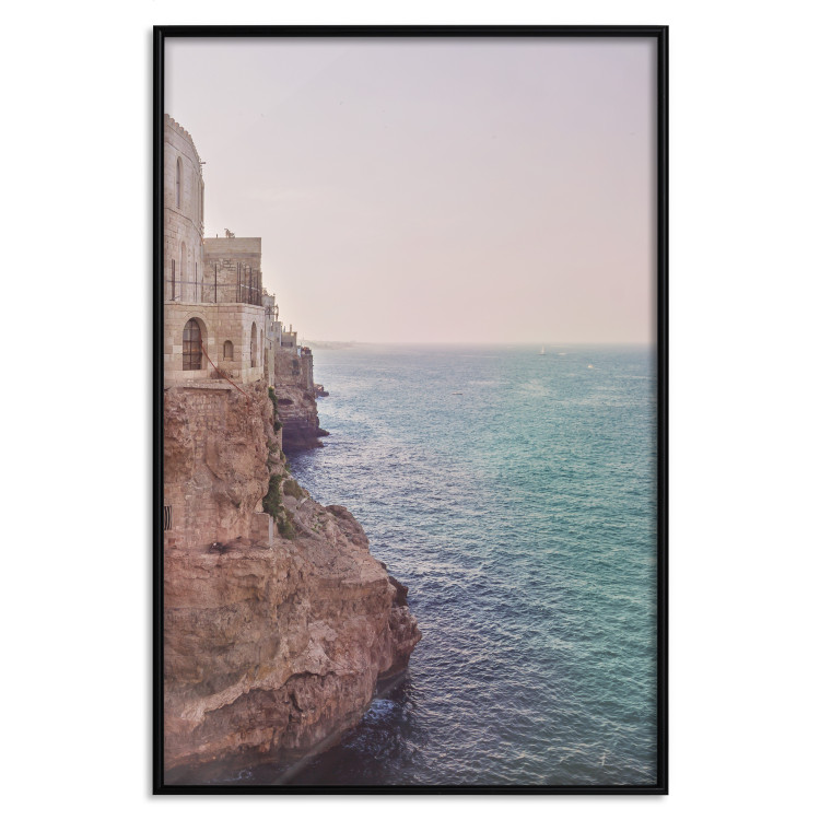 Poster Turquoise Coast - cliff and architecture against seascape backdrop 129430 additionalImage 16