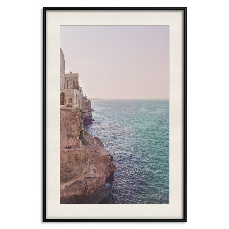 Poster Turquoise Coast - cliff and architecture against seascape backdrop 129430 additionalImage 19