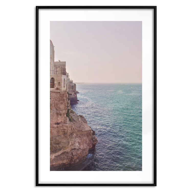 Poster Turquoise Coast - cliff and architecture against seascape backdrop 129430 additionalImage 15