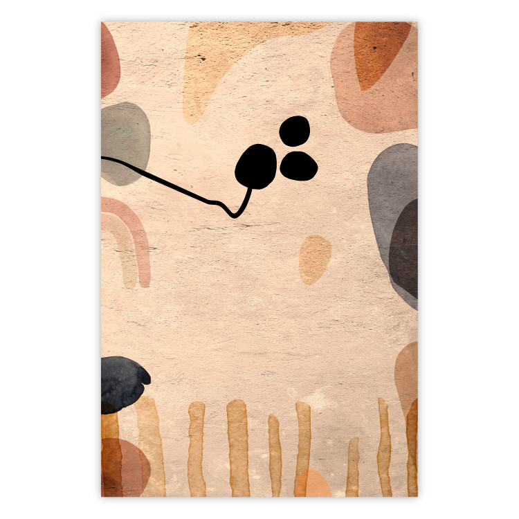 Wall Poster Fruity Autumn - abstract texture with shapes resembling fruits 129830