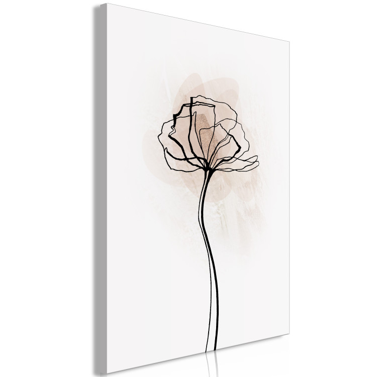 Canvas Print Up to the Sun (1-piece) Vertical - lineart of an abstract plant 131930 additionalImage 2