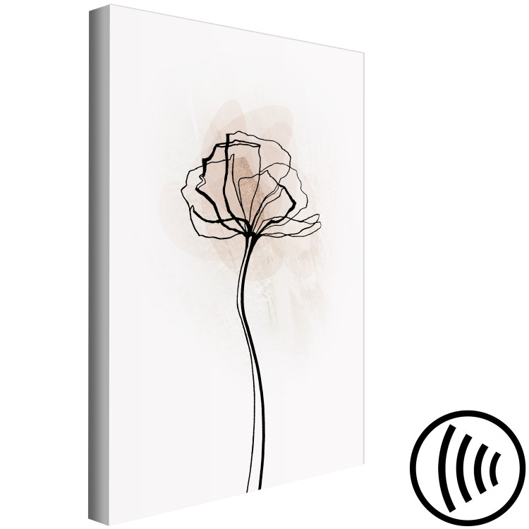 Canvas Print Up to the Sun (1-piece) Vertical - lineart of an abstract plant 131930 additionalImage 6