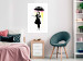 Wall Poster Girl with Umbrella - black and white girl in a colorful rain 132430 additionalThumb 12