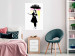Wall Poster Girl with Umbrella - black and white girl in a colorful rain 132430 additionalThumb 17