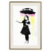 Wall Poster Girl with Umbrella - black and white girl in a colorful rain 132430 additionalThumb 19