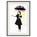 Wall Poster Girl with Umbrella - black and white girl in a colorful rain 132430 additionalThumb 18